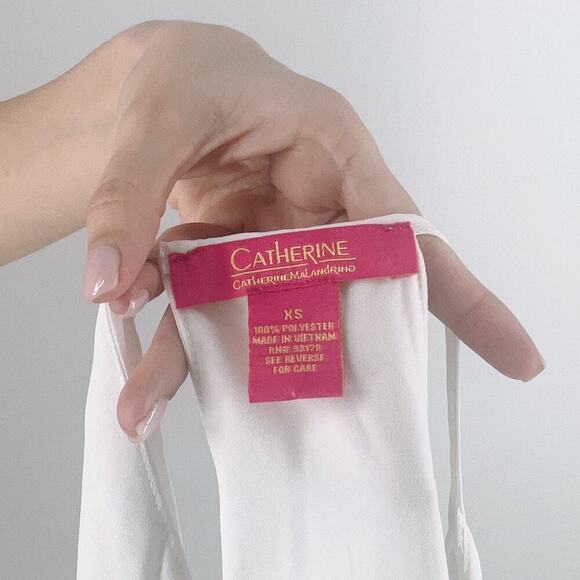 Catherine Maldandrino White Key Hole Sleeveless Top Size Xs - Picture 3 of 3